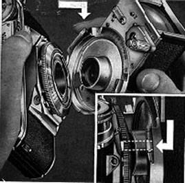 Attaching the Voigtlander Telomar reflex housing to the Prominent