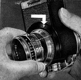 Attaching the lens to the Voigtlander Telomar Reflex Housing