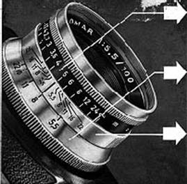 The Voigtlander Telomar lens controls